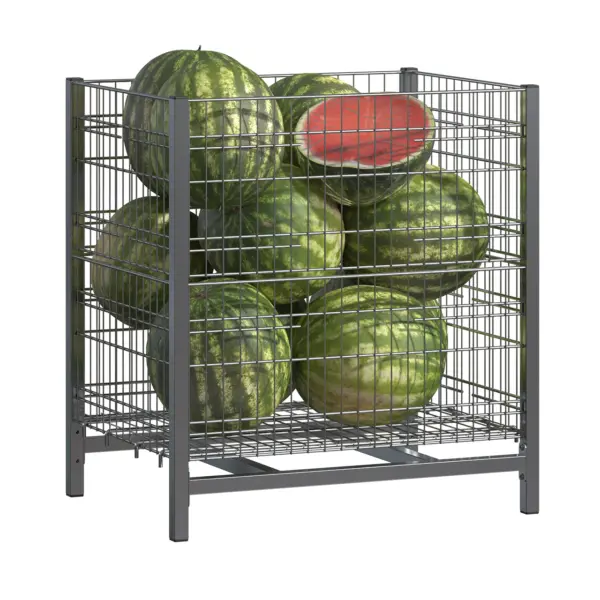 Cesta Promocional con Base Baja — Expositor Compacto para Ofertas y Promociones