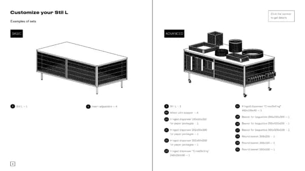 VOLOKNO STIL-L — Mesa Expositora para Panadería de Gran Formato | 2000 mm