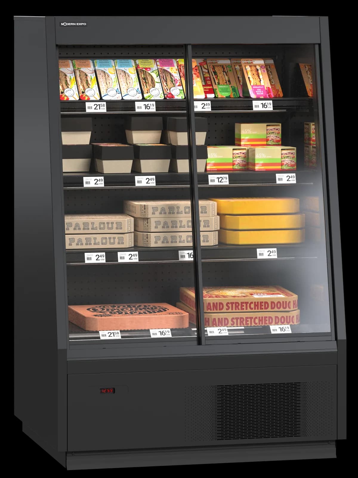 Cooles Slim Semi Open — Mural Refrigerado Semivertical expositor frigorífico — Modex Market España
