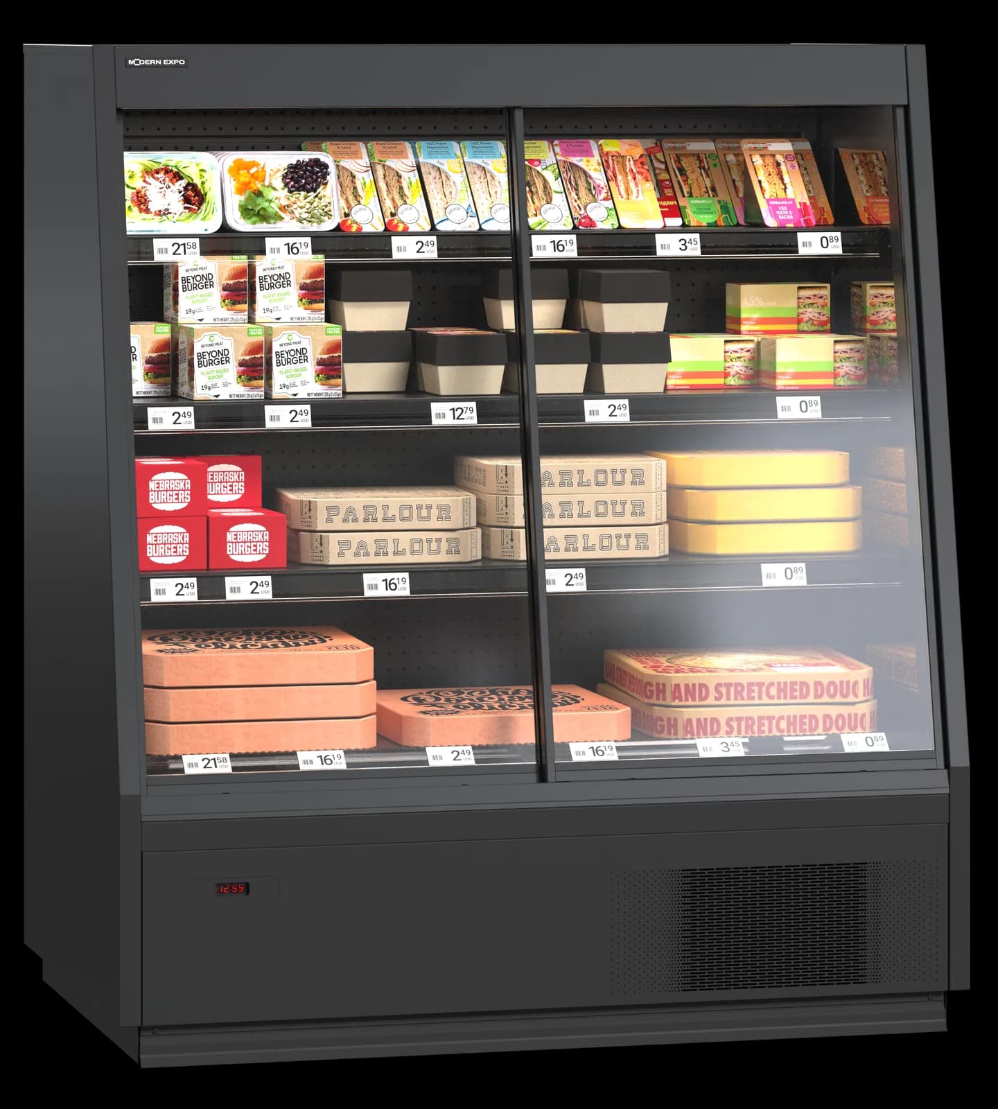 Cooles Slim Semi Open — Mural Refrigerado Semivertical expositor frigorífico — Modex Market España