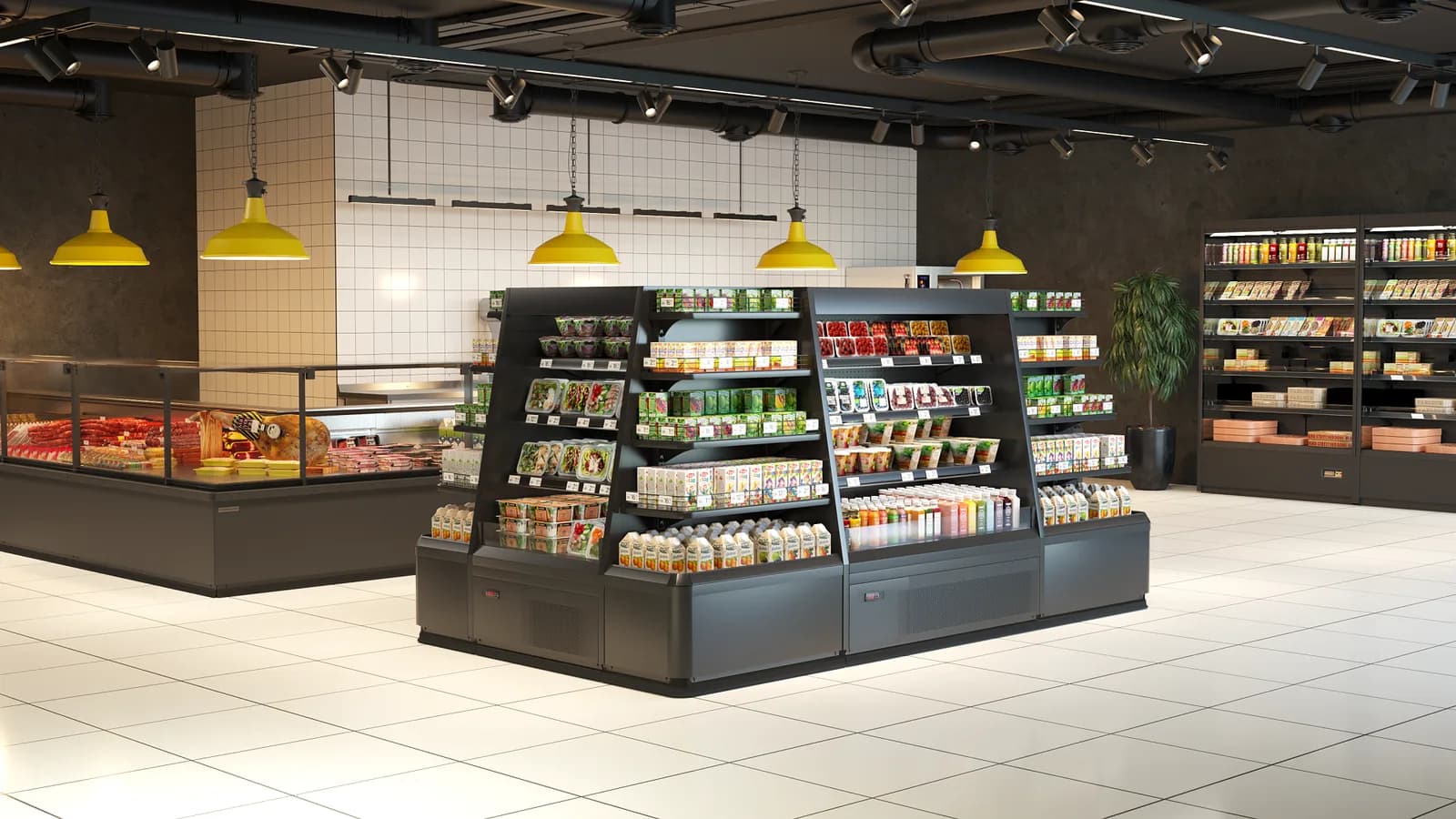 Cooles Slim Semi Open — Mural Refrigerado Semivertical expositor frigorífico — Modex Market España