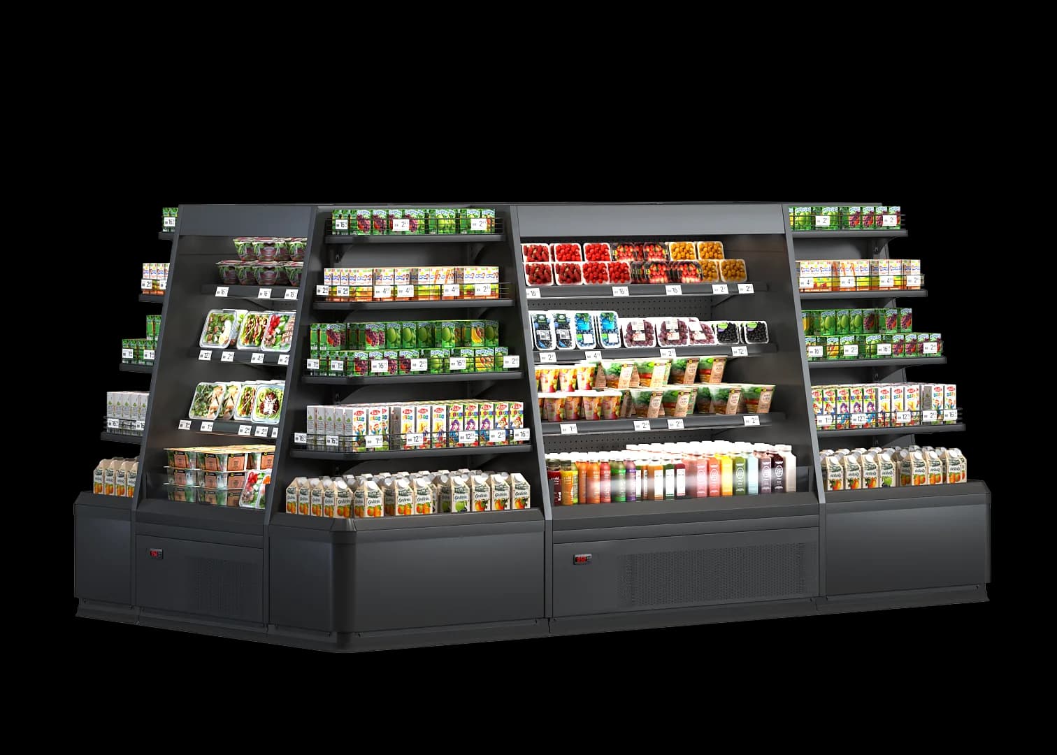 Cooles Slim Semi Open — Mural Refrigerado Semivertical expositor frigorífico — Modex Market España