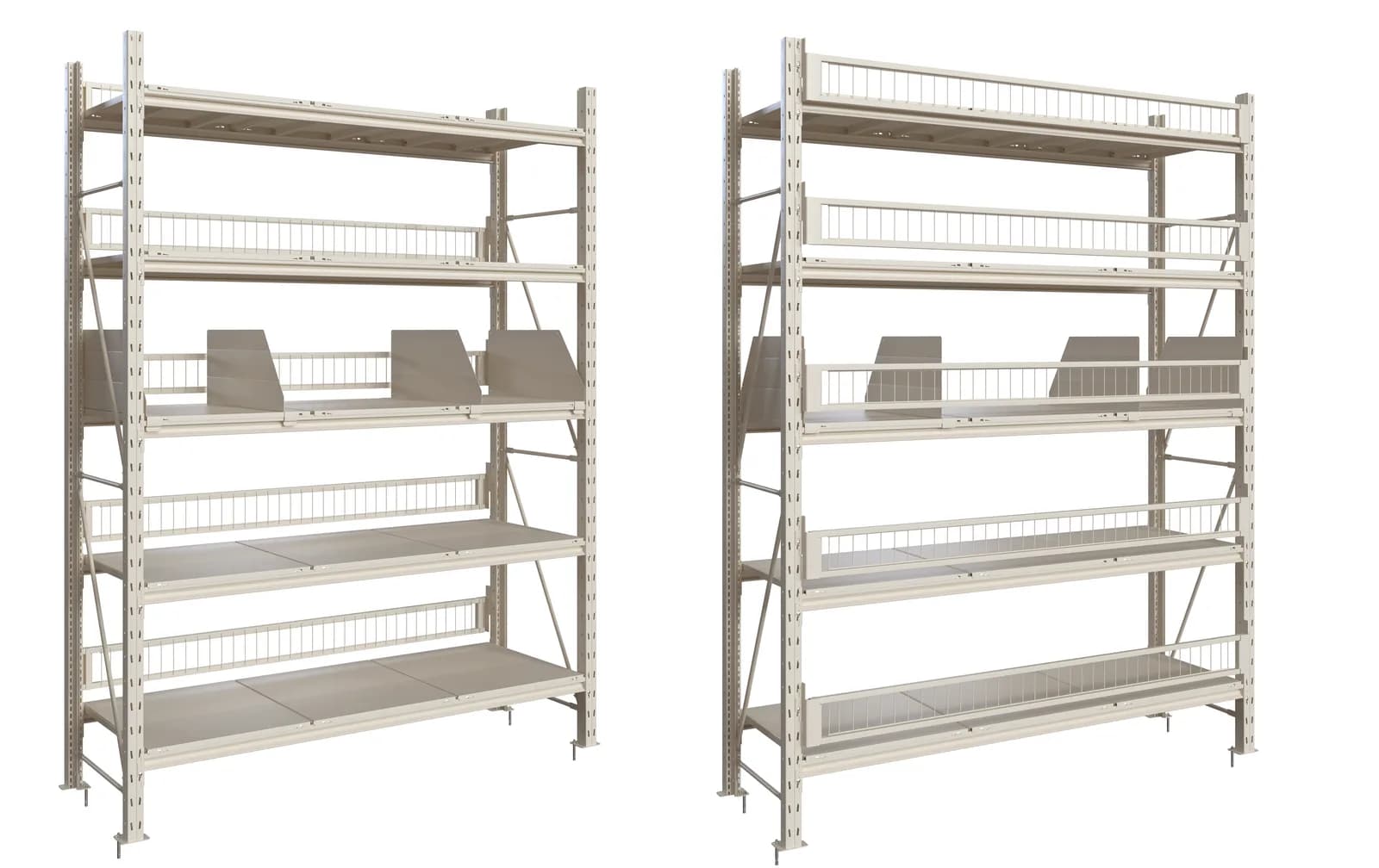 mini rack 3 4m blanco front back