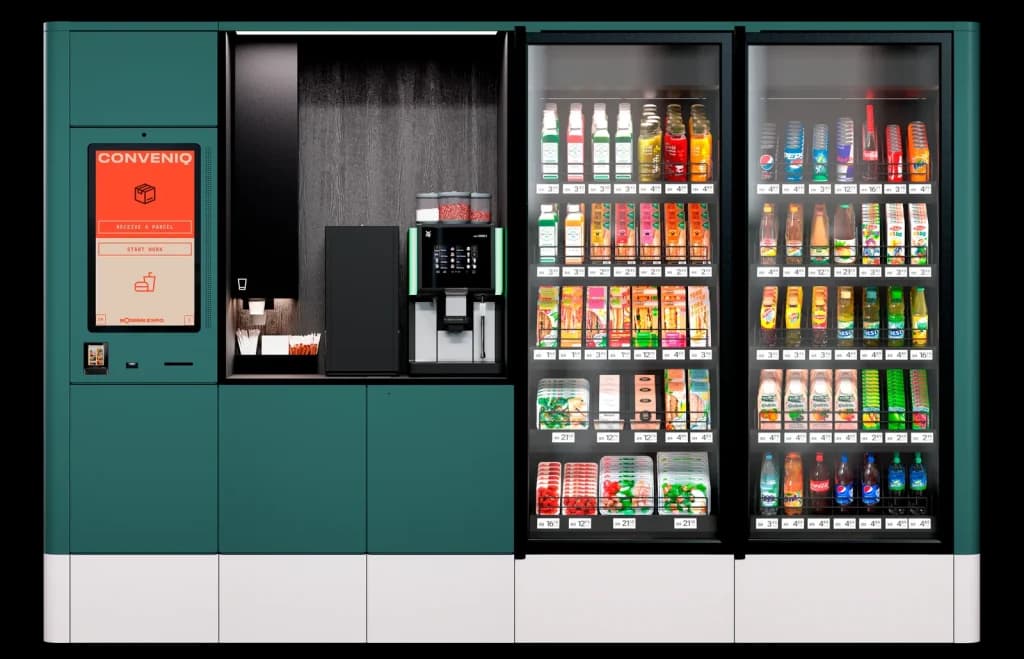 CONVENIQ S+ — Microautomat con Zona Coworking