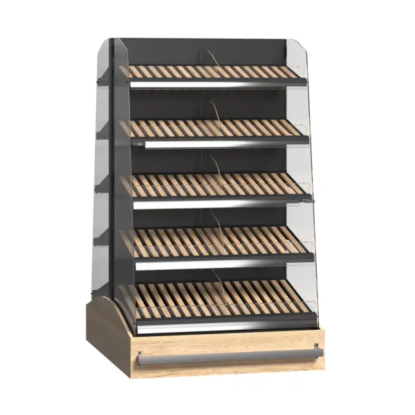 Góndola de Panadería — Expositor Doble Cara para Pan y Bollería