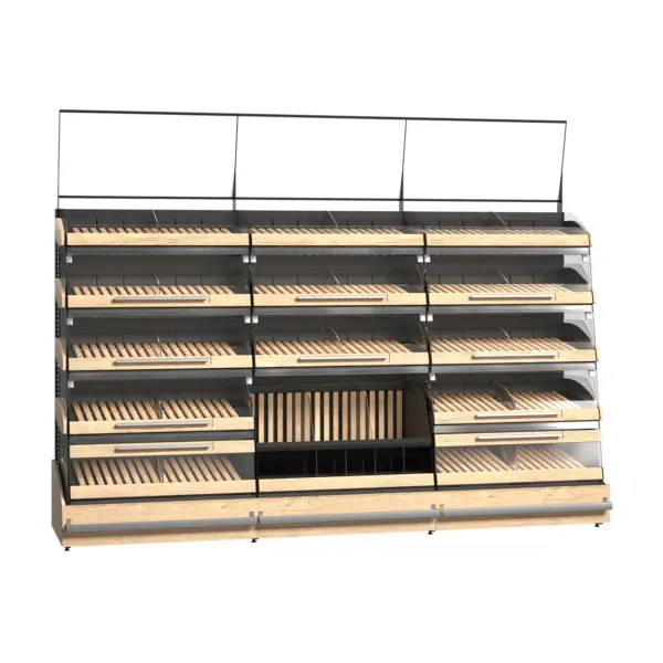 Mueble Mural de Panadería — Expositor de Pared para Pan y Bollería