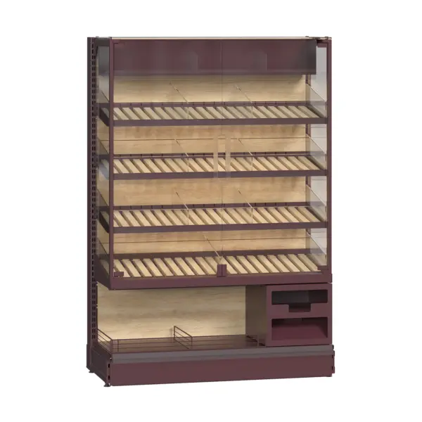 Mueble de Panadería con Puertas — Expositor Cerrado para Pan y Bollería