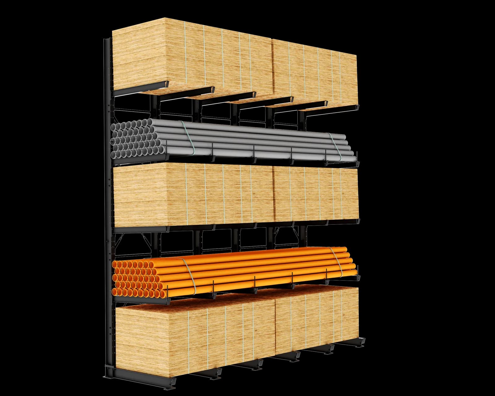 diy rack cantilever madera materiales